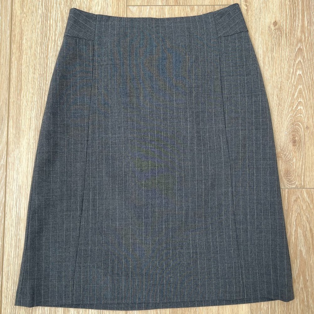 Banana Republic Gray Pinstripe Skirt